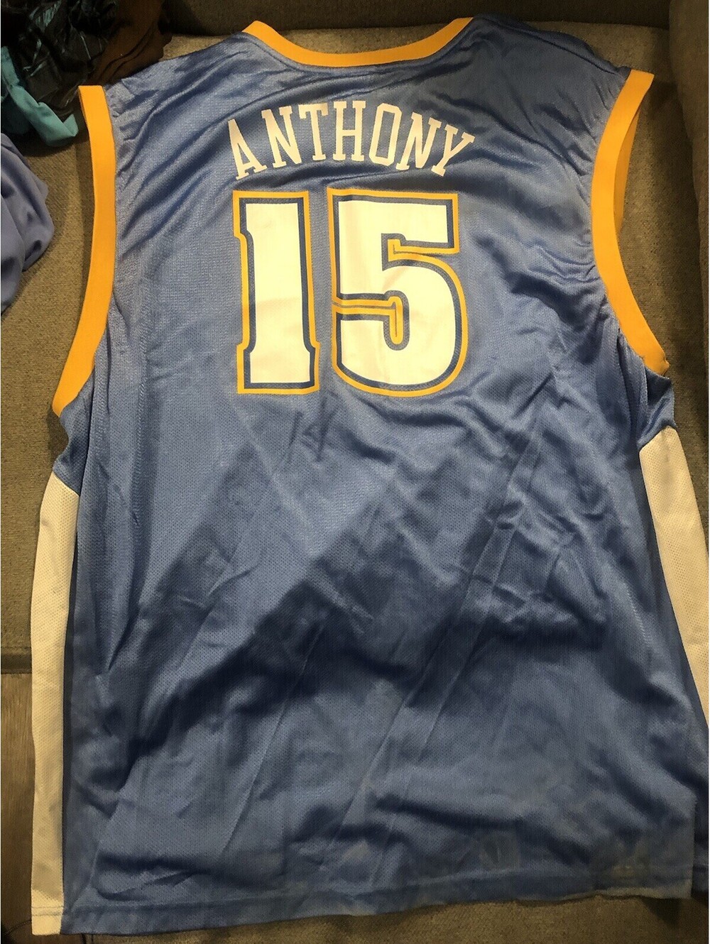 Carmelo Anthony Nuggets 2XL Jersey, Shows Some Wear